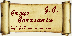 Grgur Garašanin vizit kartica